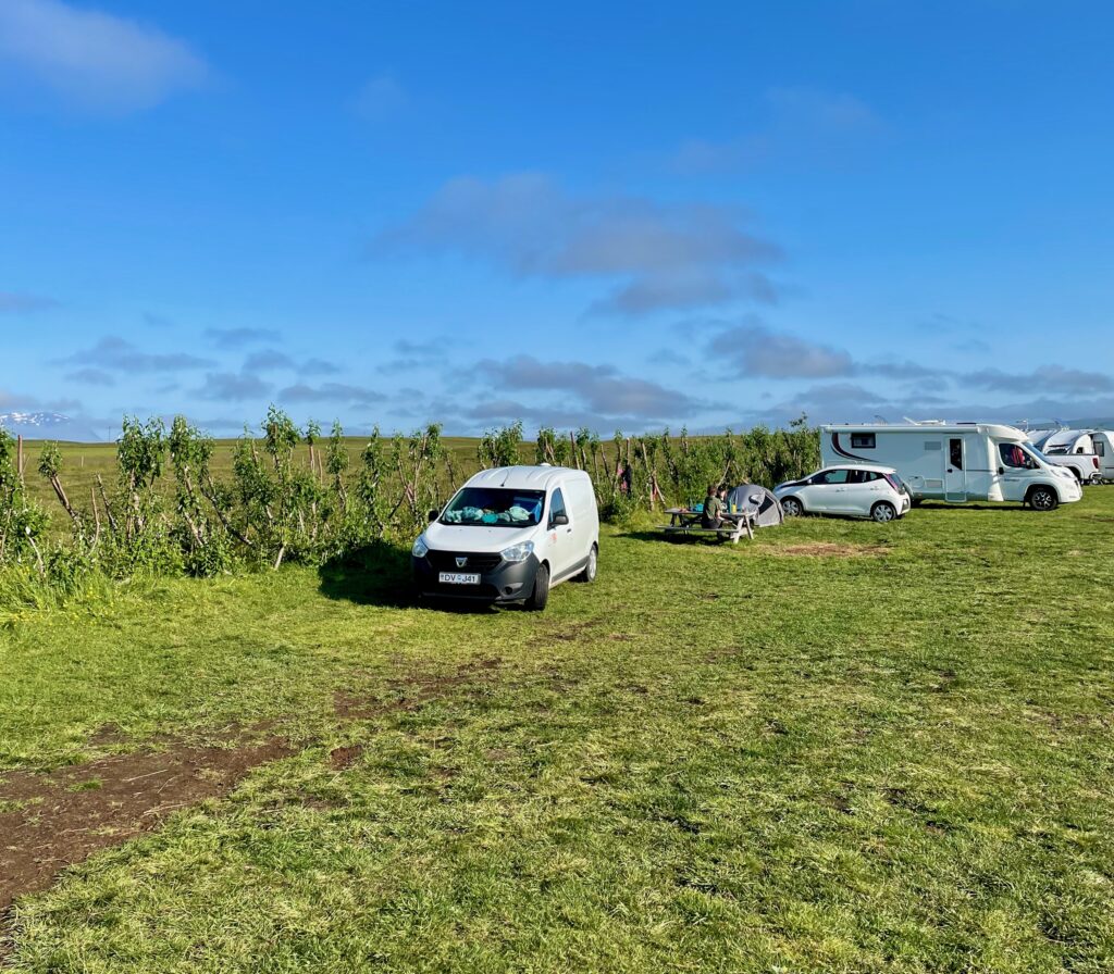 Campingplatz Heiðarbær - Endlich Sonne - so wacht man gerne auf