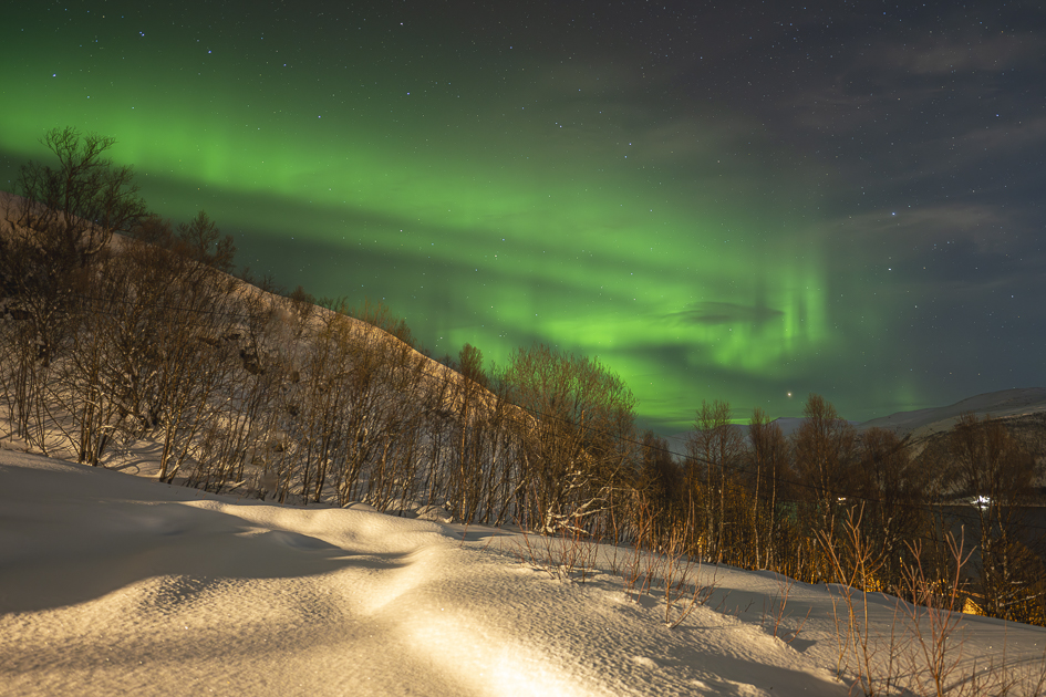 Nordlicht beim Haus